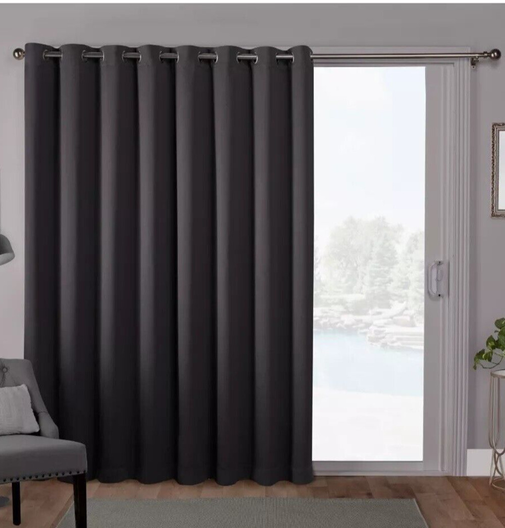 Exclusive Home Sateen Blackout Grommet Top Extra Wide 84x100" Curtain Panel*#
